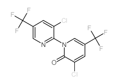 3-chloro-1-[3-chloro-5-(trifluoromethyl)pyridin-2-yl]-5-(trifluoromethyl)pyridin-2-one结构式