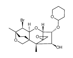 12-epi-3α-((tetrahydropyranyl)oxy)-10β-bromo-9α,15:12,13-diepoxytrichothecan-4β-ol Structure
