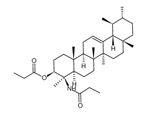 N-propyl-3-β-propionyloxy-4-amino-24-norurs-12-ene结构式
