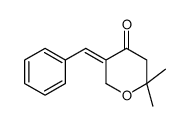 5-benzylidene-2,2-dimethyloxan-4-one结构式