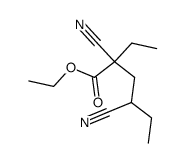 2-ethyl-2,4-dicyano-hexanoic acid ethyl ester Structure