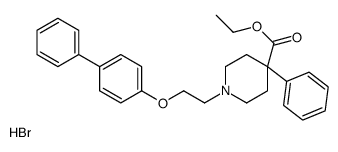 ethyl 4-phenyl-1-[2-(4-phenylphenoxy)ethyl]piperidine-4-carboxylate,hydrobromide Structure