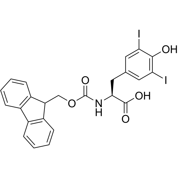 Fmoc-3,5-二碘-L-酪氨酸结构式