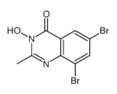 6,8-dibromo-3-hydroxy-2-methylquinazolin-4-one结构式