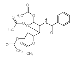 a-D-Glucopyranose,2-(benzoylamino)-2-deoxy-, 1,3,4,6-tetraacetate Structure