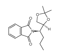 (2R,3R)-1,2-O-isopropylidene-3-phthalimidohexane-1,2-diol结构式
