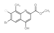 Methyl 6-bromo-7-chloro-4-hydroxy-8-methylquinoline-2-carboxylate Structure