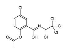 [4-chloro-2-(1,2,2,2-tetrachloroethylcarbamoyl)phenyl] acetate Structure