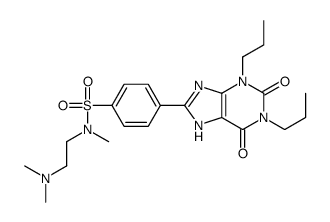 N-(2-(dimethylamino)ethyl)-N-methyl-4-(2,3,6,7-tetrahydro-2,6-dioxo-1,3-dipropyl-1H-purin-8-yl)benzenesulfonamide structure