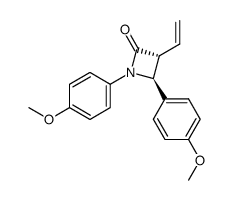 1,4-bis(4-methoxyphenyl)-3-vinylazetidin-2-one结构式