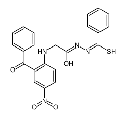 N'-(benzenecarbonothioyl)-2-(2-benzoyl-4-nitroanilino)acetohydrazide结构式