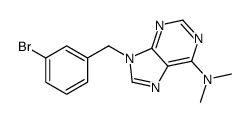 9-[(3-bromophenyl)methyl]-N,N-dimethylpurin-6-amine结构式