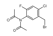 2-chloro-4-fluoro-5-diacetylaminobenzyl bromide结构式