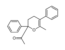 1-(6-methyl-2,5-diphenyl-3,4-dihydropyran-2-yl)ethanone结构式