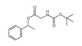 (R)-1-phenylethyl 2-(tert-butoxycarbonylamino)acetate结构式