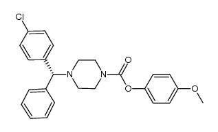 (R)-4-methoxyphenyl 4-((4-chlorophenyl)(phenyl)methyl)piperazine-1-carboxylate结构式