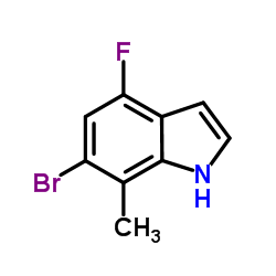 6-Bromo-4-fluoro-7-methyl-1H-indole Structure