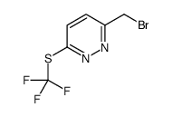 3-(Bromomethyl)-6-[(trifluoromethyl)sulfanyl]pyridazine Structure