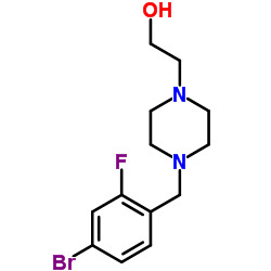 1-​Piperazineethanol, 4-​[(4-​bromo-​2-​fluorophenyl)​methyl]​-结构式