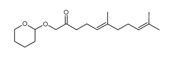 (5E)-1-(tetrahydro-2-pyranyloxy)-6,10-dimethyl-5,9-undecadien-2-one Structure