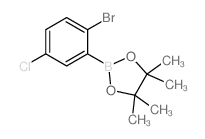 2-(2-溴-5-氯苯基)-4,4,5,5-四甲基-1,3,2-二噁硼烷结构式