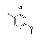 4-氯-5-碘-2-甲氧基吡啶结构式