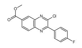 3-氯-2-(4-氟苯基)喹噁啉-6-羧酸甲酯结构式
