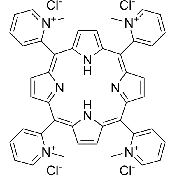 meso-Tetra (N-methyl-2-pyridyl) porphine tetrachloride Structure
