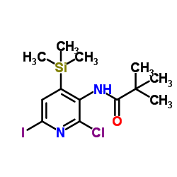 N-[2-Chloro-6-iodo-4-(trimethylsilyl)-3-pyridinyl]-2,2-dimethylpropanamide Structure