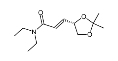 trans-N,N-Diethyl-4,5-O-isopropylidene-4(S),5-dihydroxypentenamide Structure