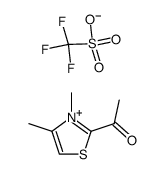 2-acetyl-3,4-dimethylthiazolium triflate Structure