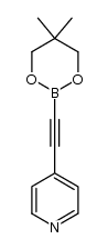4-((5,5-dimethyl-1,3,2-dioxaborinan-2-yl)ethynyl)pyridyl结构式