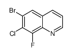 6-bromo-7-chloro-8-fluoroquinoline Structure