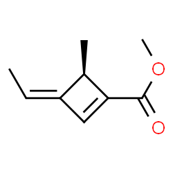 1-Cyclobutene-1-carboxylicacid,3-ethylidene-4-methyl-,methylester,[R-(E)]- Structure