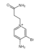 4-amino-1-(3-amino-3-oxopropyl)-3-bromopyridin-1-ium结构式