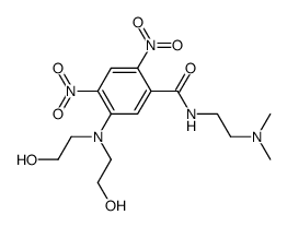 5-[Bis-(2-hydroxy-ethyl)-amino]-N-(2-dimethylamino-ethyl)-2,4-dinitro-benzamide结构式