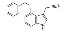 4-苄氧基吲哚-3-乙腈结构式