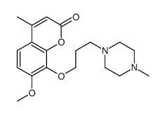 7-methoxy-4-methyl-8-[3-(4-methylpiperazin-1-yl)propoxy]chromen-2-one结构式