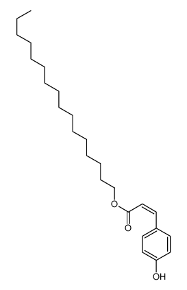 hexadecyl 3-(4-hydroxyphenyl)prop-2-enoate结构式