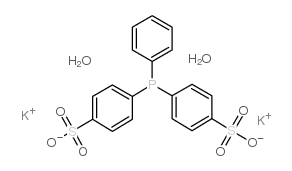二水合双(对-磺酰苯基)苯基膦化二钾盐结构式