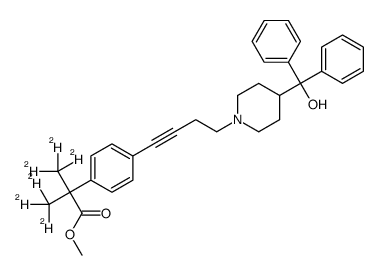 4-[4-[4-(Hydroxydiphenylmethyl)-1-piperidinyl]-1-butyn-1-yl]-α,α-dimethyl-benzeneacetic Acid Methyl Ester Structure