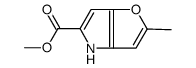 2-甲基-4H-呋喃并[3,2-b]吡咯-5-羧酸甲酯结构式