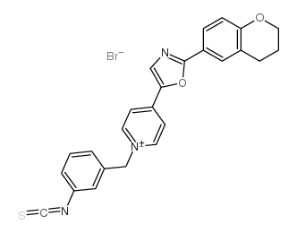 1-(3-ISOTHIOCYANATOBENZYL)-4-[2-(3,4-DIHYDRO-2H-1-BENZOPYRAN-6-YL)-5-OXAZOLYL]PYRIDINIUM BROMIDE结构式