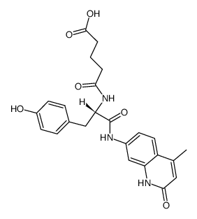 7-(Nα-glutaryl-L-tyrosylamido)-4-methyl-2-quinolinone结构式