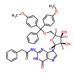 5'-O-DMT-N2-phenylacetylguanosine Structure