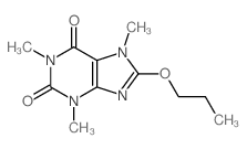 1H-Purine-2,6 (3H,7H)-dione, 1,3,7-trimethyl-8-propoxy-结构式