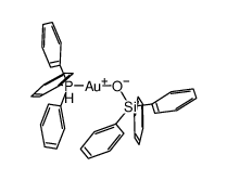 (triphenylphosphine)gold(I) triphenylsilanolate Structure