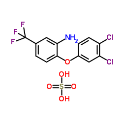 2-(3,4-Dichlorophenoxy)-5-(trifluoromethyl)aniline sulfate (1:1) Structure