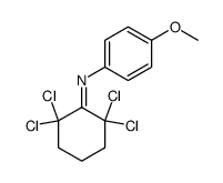 N-(p-methoxyphenyl)-2,2,6,6-tetrachlorocyclohexaneimine Structure