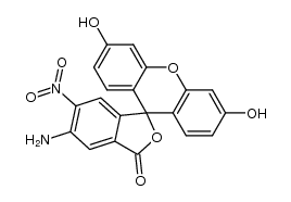 5-amino-3',6'-dihydroxy-6-nitro-3H-spiro[isobenzofuran-1,9'-xanthen]-3-one Structure